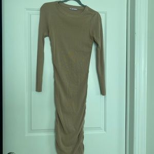 Nude sweater dress